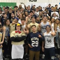 <p>Students from Northern Valley/Old Tappan made the trek to Toms River to cheer on the girls basketball team, which won the NJSIAA Group 3 title.</p>