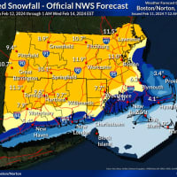 New Storm Projected Snowfall Map: These Spots In Connecticut Now Expected To See Higher Totals