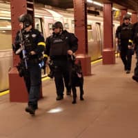 <p>NYPD officers along with local and federal partners participated in a training exercise Sunday morning in the Bowery Street subway station.</p>