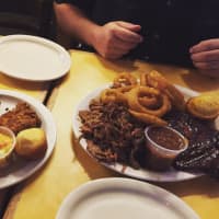 <p>Gearing up for BBQ at Holy Smoke in Mahopac.</p>