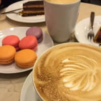 <p>Macarons and an artful macchiato at Sook Pastry in Ridgewood.</p>