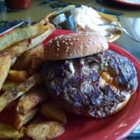 <p>A stuffed burger at The Iron Horse in Westwood.</p>