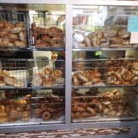 <p>Bagel choices at Modern Bagel Cafe in Fair Lawn.</p>