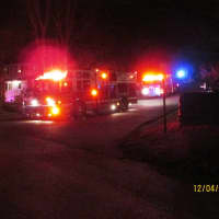 <p>Fire trucks at the scene.</p>
