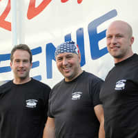 <p>Left to right: Lorin, Gary, and John, your Super Duper Weeniemen ready for action.</p>