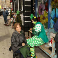 <p>A participant gets ready for the St. Patrick&#x27;s Day Parade in Yonkers.</p>