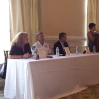 <p>From Left to Right: Clarkstown High School Social Worker Susan Solar, Clarkstown Chief of Police Michael Sullivan, Rockland DA Tom Zugibe, Wellcore Consulting Co-founder Victoria Shaw</p>