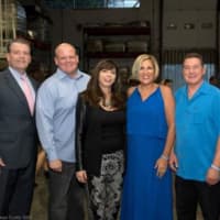 <p>State Sen. Terrence Murphy, Autism Speaks Director of Field Development John-Anthony Bruno, Community Based Services CEO Vicki Sylvester, Augie’s Prime Cut owners Audrey Hochroth and Sal Barone, Westchester Deputy County Executive Kevin Plunkett.</p>