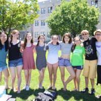 <p>Students assemble during a senior picnic at Pelham Memorial High School.</p>