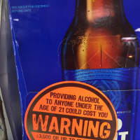 <p>Stratford Police Explorers and others added these stickers to multi-packs of beer, wine and other alcoholic beverages.</p>