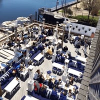 <p>Overhead view of the deck and dock at Port Chester&#x27;s bartaco.</p>