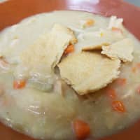 <p>Ron Lee makes 20 gallons each day of an award-winning Chicken Pot Pie soup at Soup Thyme in Monroe.</p>