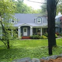 <p>The home at 229 Upper Shad Road in Pound Ridge is now available for rent through William Raveis agent Joan Keating.</p>