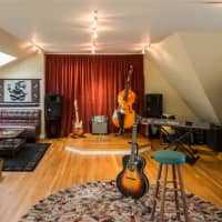 <p>The detached outbuilding that features a newly finished, multi-purpose living space, complete with a sound-proofed music studio.</p>