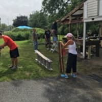 <p>Friends helped Jonathan Pugni with his project for North East Westchester Special Recreation in Hawthorne.</p>