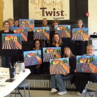 <p>Cheryl Siracusa, far left in the second row, and friends after her first PWAT class in Pennsylvania.</p>