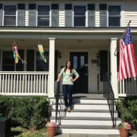 <p>Kathryn Rambo of Stamford visited the Kids In Crisis shelter in Cos Cob. The young triathlete is racing Sunday in the KIC It Triathlon to raise money for Kids In Crisis.</p>