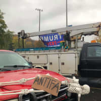 <p>A creatively decorated vehicle at the rally on Cantine Field.</p>