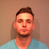 <p>Alexander Santopietro was arrested on charges of violation of a protective order and third-degree larceny among other charges by state police.</p>
