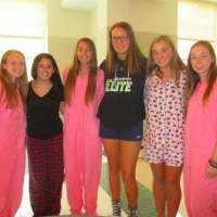 <p>These girls went for color on Pajama Day.</p>