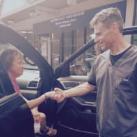 <p>Dr. Matt Galfund picks up patients who don&#x27;t have a ride to his office</p>