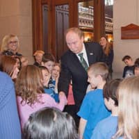<p>Sherman students were able to tour the historic Senate Chamber and ask Senator McLachlan about his job as a state lawmaker.</p>