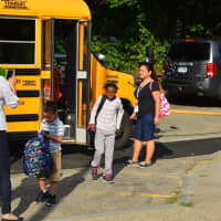 <p>Smile -- it&#x27;s the first day of school in Danbury. </p>