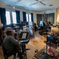 <p>Recording at Headline Studios in Mamaroneck.</p>