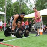 <p>A scene from last year’s Michael LaViola Strongman Challenge at Varsity House Gym in Orangeburg, New York, just over the border of Old Tappan.</p>