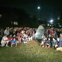 <p>The members of Kappa Sigma at UConn paint the rock on the Storrs campus in memory of their brother, Robert Keers of Wilton, who died unexpectedly on Monday. </p>