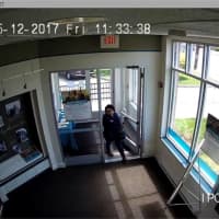 <p>Surveillance footage of the woman accused of robbing the First County Bank on Connecticut Avenue in Norwalk.</p>