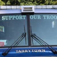<p>Tarrytown fire truck at the Sept. 11 Memoral service.</p>