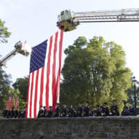 <p>American pride was on full display at the 911 Memorial in Tarrytown, Sleepy Hollow.</p>