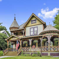 Colorful Bedford Home Features Royal Details