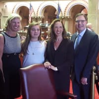 <p>Assemblywoman Amy Paulin recently treated students who won her &quot;There Ought to Be a Law&quot; contest with a trip to Albany.</p>