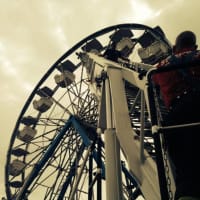 <p>Stratford firefighters practice making a rescue from a Ferris wheel in May 2014. That training came in handy Wednesday night when the Ferris wheel stalled at the same carnival.</p>