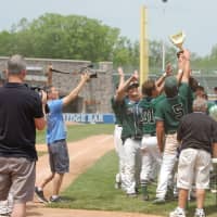 <p>Pleasantville Panthers celebrate taking home their first Section 1 Class B baseball championship trophy in 20 years.</p>