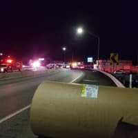 <p>Roll of plastic that traveled about 1,000 feet down I-83 southbound in Cumberland County.</p>