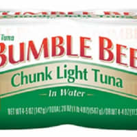 <p>Bumble Bee has voluntarily recalled tuna that may have been contaminated during the commercial sterilization process. Pictured is a four-pack of the company&#x27;s &quot;Chunk Light Tuna&quot; in water.</p>