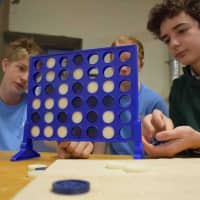 <p>Bronxville Middle School students in Greg Di Stefano’s technology class have been working
together to design their own board games. One group reinvented Connect 4 by adding a third player that can make alliances and sabotage the game.</p>