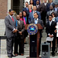 <p>Flanked by Schools Superintendent Kenneth Hamilton and other city stakeholders, Mount Vernon Mayor Richard Thomas accepted President Barack Obama&#x27;s &quot;My Brother&#x27;s Keeper&quot; challenge last year.</p>