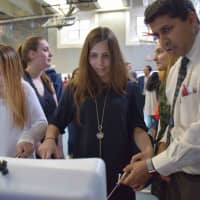 <p>Bronxville High School students were exposed to various areas of medicine during a special event hosted by New York Presbyterian/Lawrence Hospital.</p>