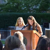<p>Students reflected on the Sept. 11 terrorist attacks at the ceremony.</p>
