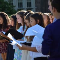 <p>The Bronxville High School chorus performed at the event.</p>