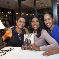 <p>Event moderator Angelique Francis of B-Loved Entertainment with author Cookie Johnson and journalist Caroline Clarke Graves.</p>