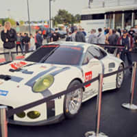 <p>The Porsche 911 RSR – half LEGO, half car – is on view at Ridge</p>