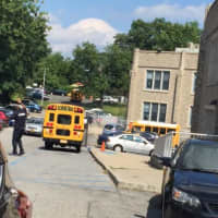 <p>There was a small fire in a bus at Isaac E. Young Middle School in New Rochelle.</p>