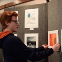 <p>Bronxville High School students’ final projects were displayed in the newly renovated Bronxville School auditorium lobby for the orchestra/chorus concert on Dec. 22.</p>