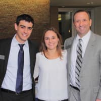 <p>Pictured left to right: Yoav Cohen, Westchester community shaliach, Yael Lewis, Westchester community shlicha, and Paul Warhit, President, Westchester Jewish Council.</p>