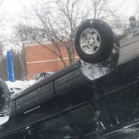 <p>New York State police said a one-car rollover crash blocked traffic earlier Wednesday on US 9.</p>